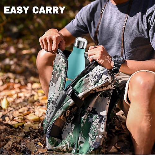 Miniatura 5 de Botellas de agua personalizadas con impresión personalizada en Estados Unidos, 17 onzas, acero inoxidable, doble pared, aisladas, a prueba de fugas,