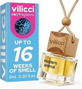 Vilicci Car Air Freshener, Modern Animal Scent, Long Lasting Fragrance for Auto and Home, 1 Bottle of Car Perfume