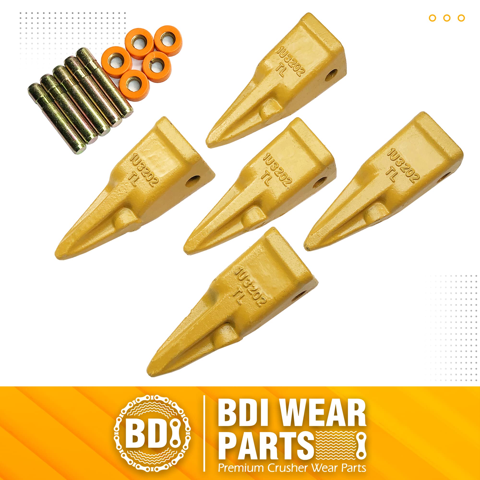 ton様 BDI Wear Parts 1U3202TL Hensley Style Bucket Teeth for Excavator