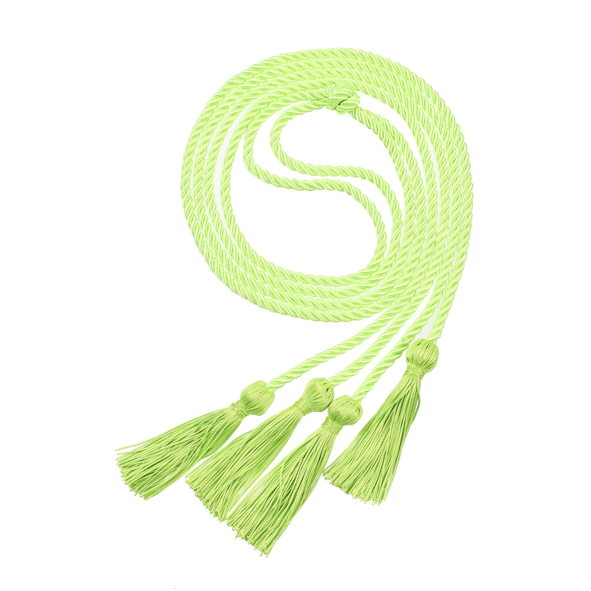Graduation Double Honor Cords with Tassel, 68" Long (Lemon Green)