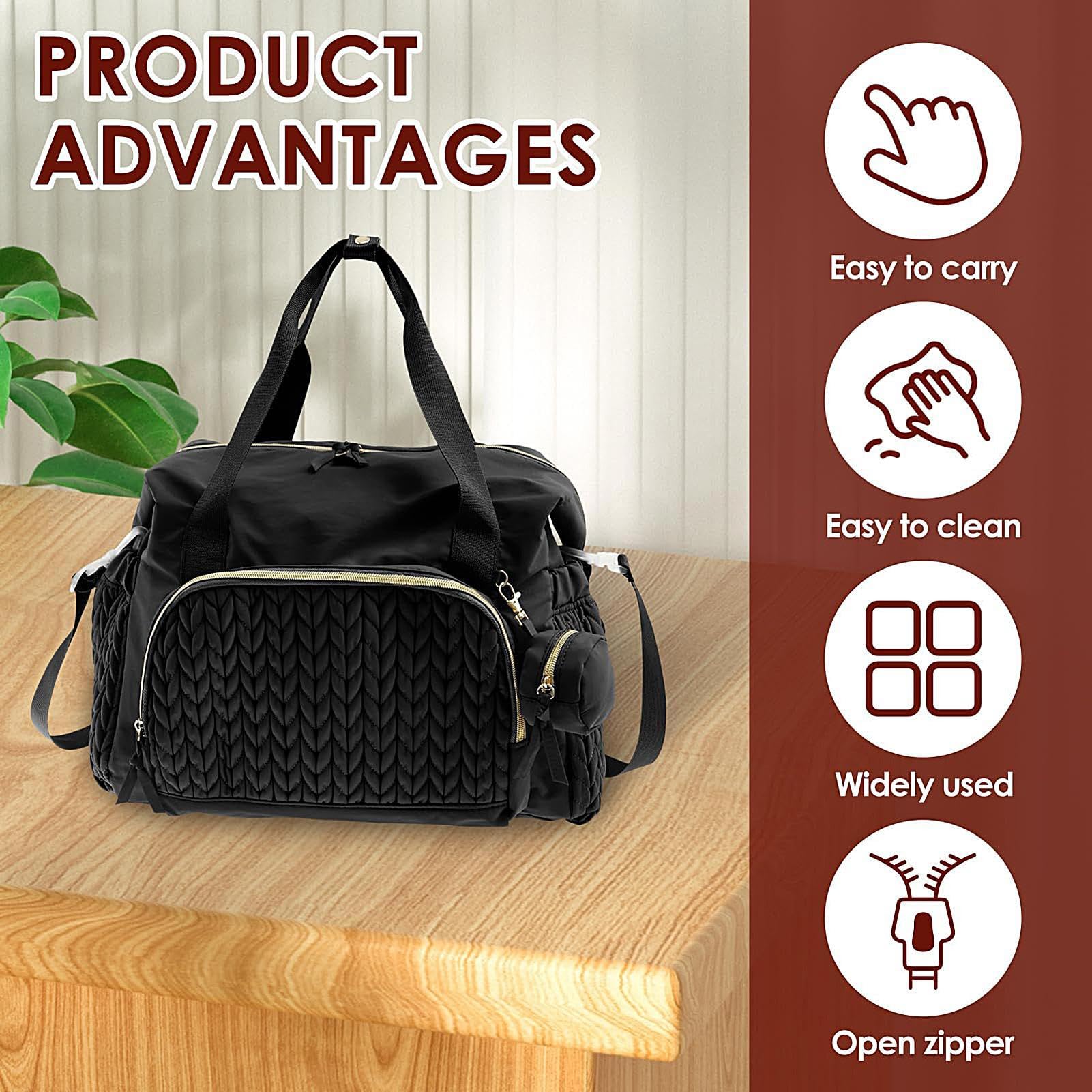 B-ag - Borsa da viaggio per pannolini, di grande capacità, con custodia per ciuccio, borsa per cambio pannolini, riutilizzabile, organizer per articoli per bambini, per casa e viaggio