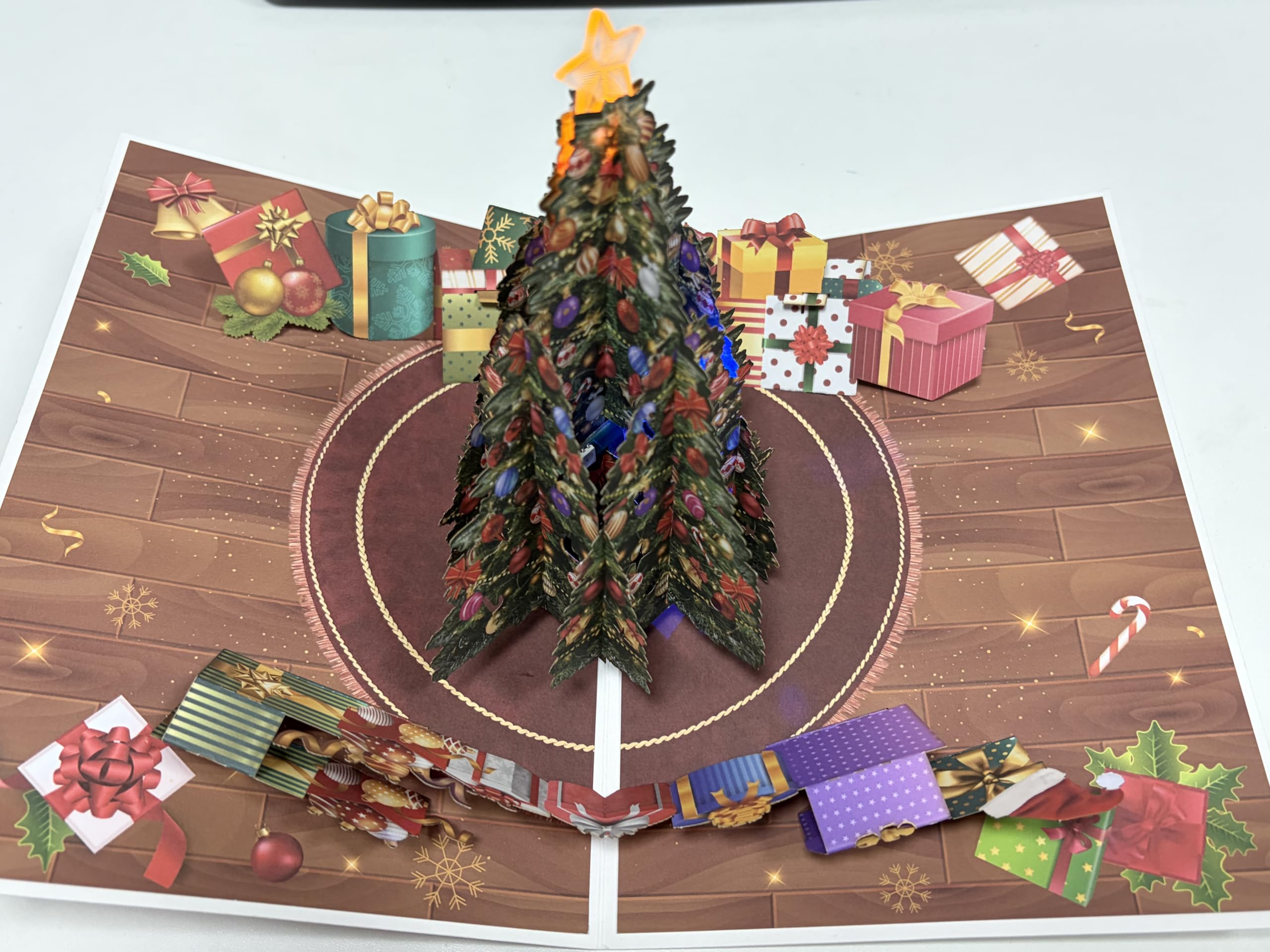 Pop Up Christmas Card with Light & Music, 3D Christmas Tree Design for Gift โ image 1