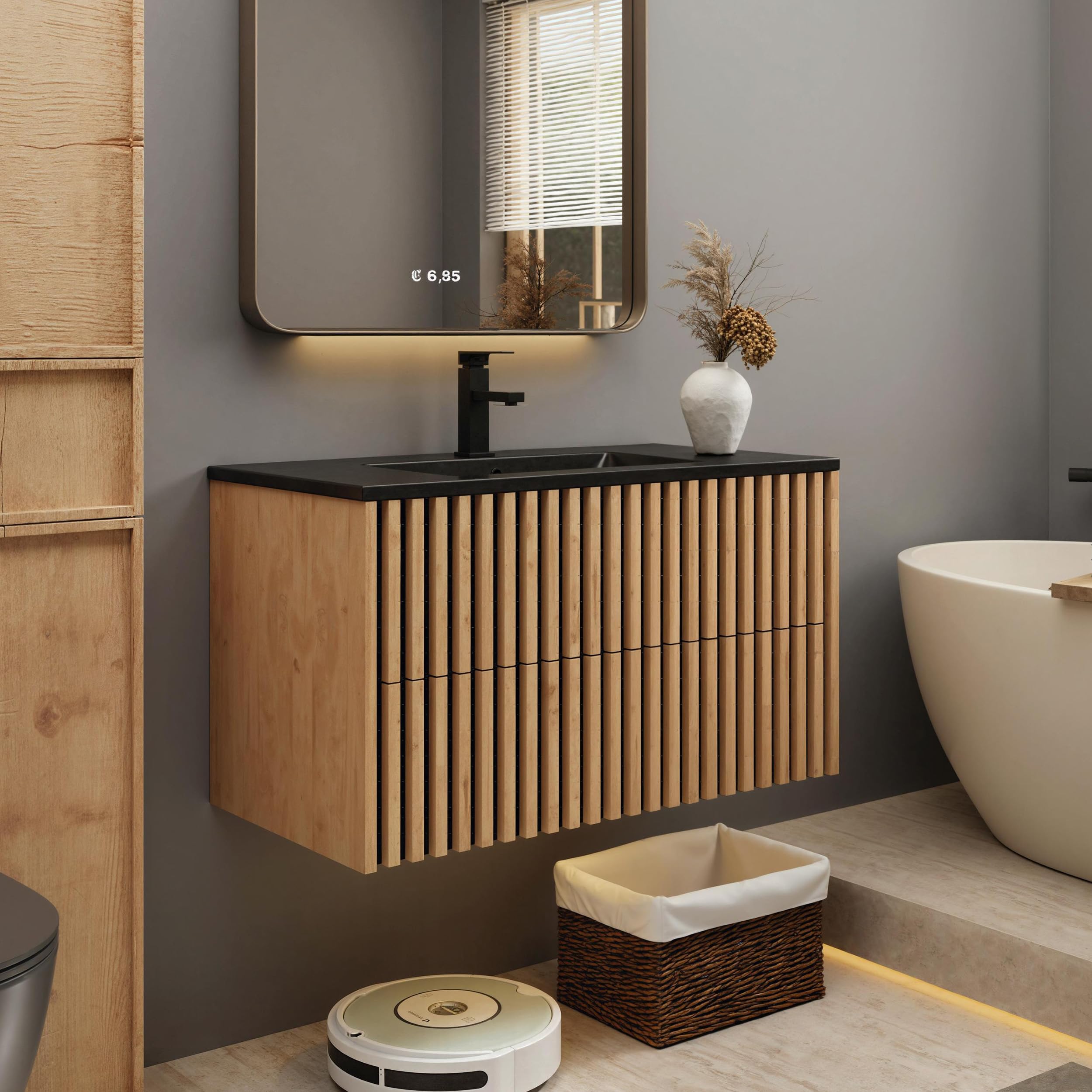 eclife 36' Floating Bathroom Vanity with Sink Combo