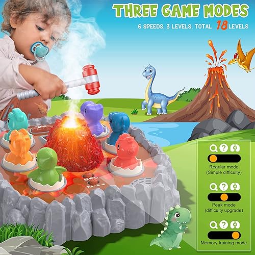 Miniatura 3 de OKKIDY Juego Whack A Mole para niños pequeños, niños de 3, 4, 5, 6, 7, 8 años, juguetes educativos interactivos con sonido y luz, 8 tarjetas de