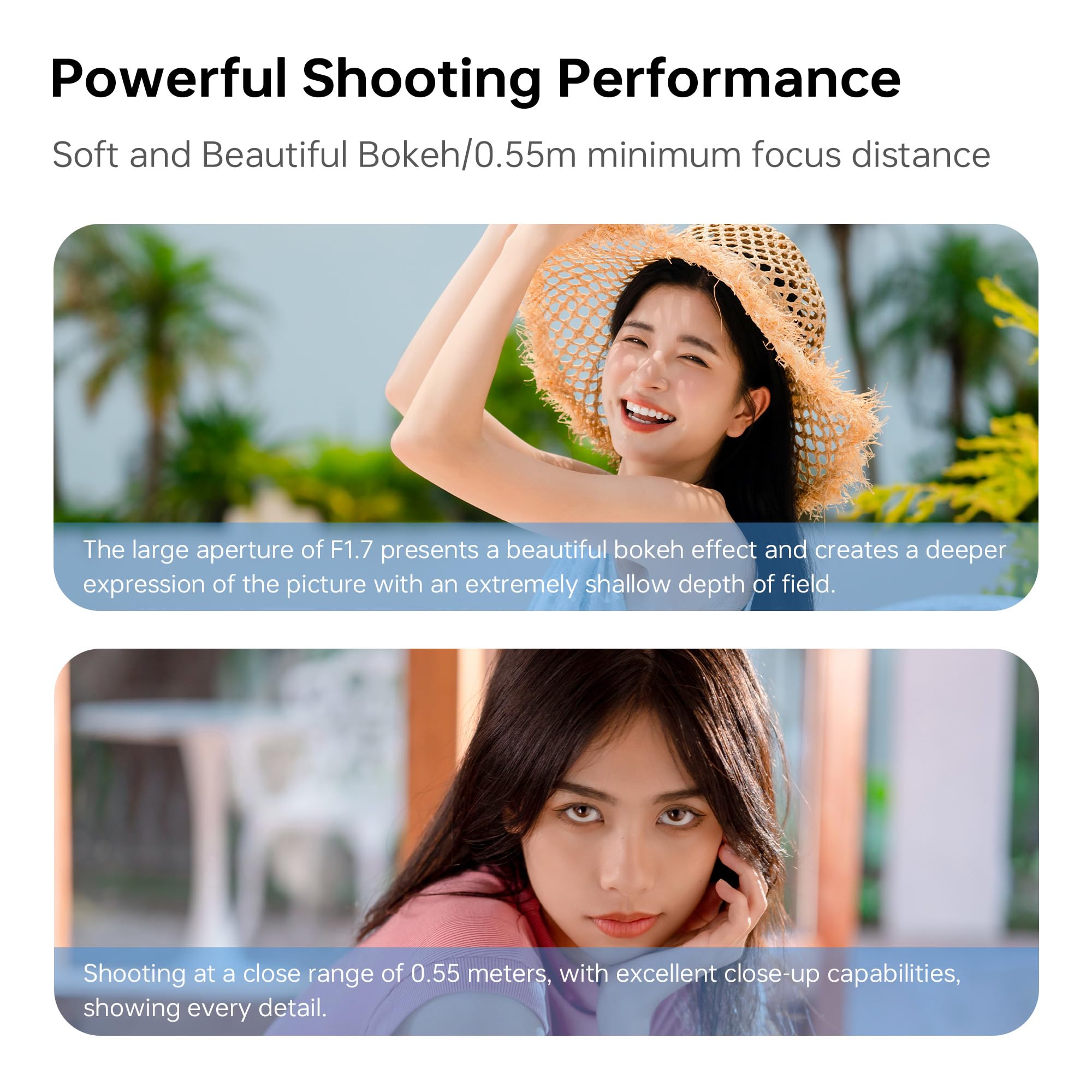 Obiettivo AF VILTROX 56mm F1.7 f/1.7 per attacco Sony E, obiettivo APS-C Prime ad ampia apertura compatibile con fotocamere Sony E-Mount Alpha a7cr a7cii a7c a6700 zv-e100 a6600 a6400 a7iv a7iii