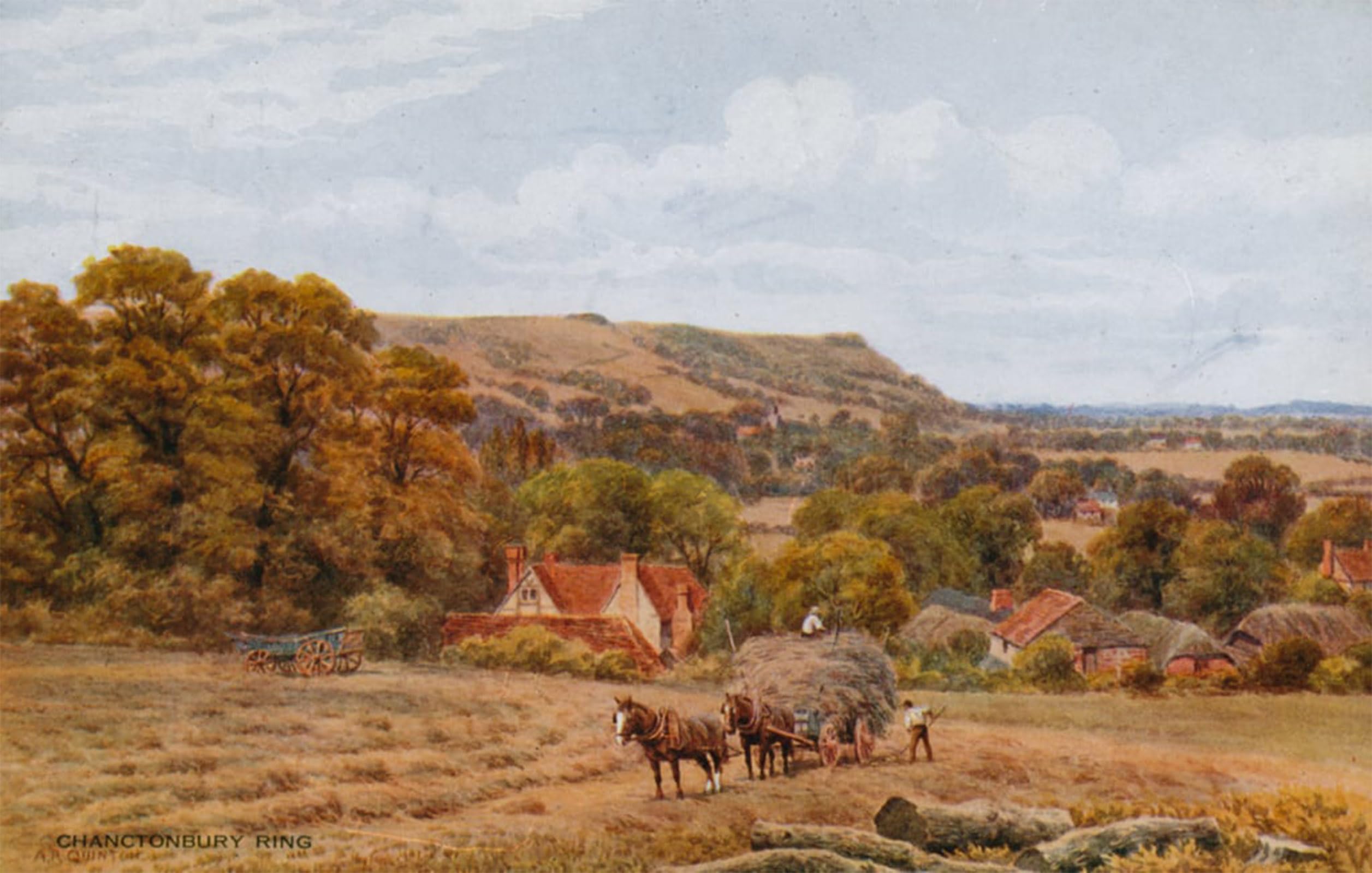 SERENDIPITP Vintage Wall Art Canvas Nordic Poster Canvas Print Picture Chanctonbury Round Near Worthing by Alfred Robert Quinton Wall Art Poster for Home Decor 60x90cm