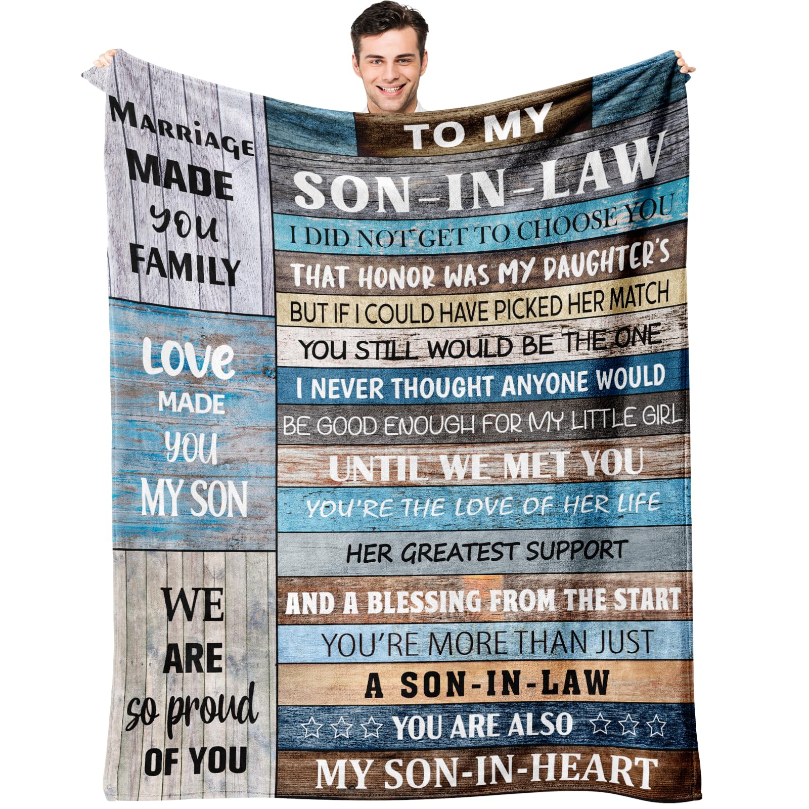 puekrtoa Son and Son in Law Blanket (Son in Law, 60"X50")