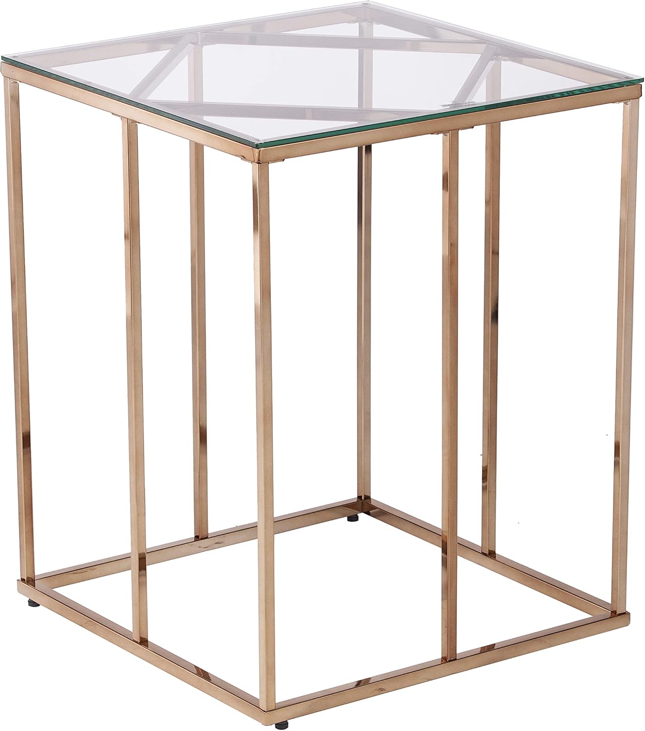 SEI Furniture Nicholance End Table, Champagne