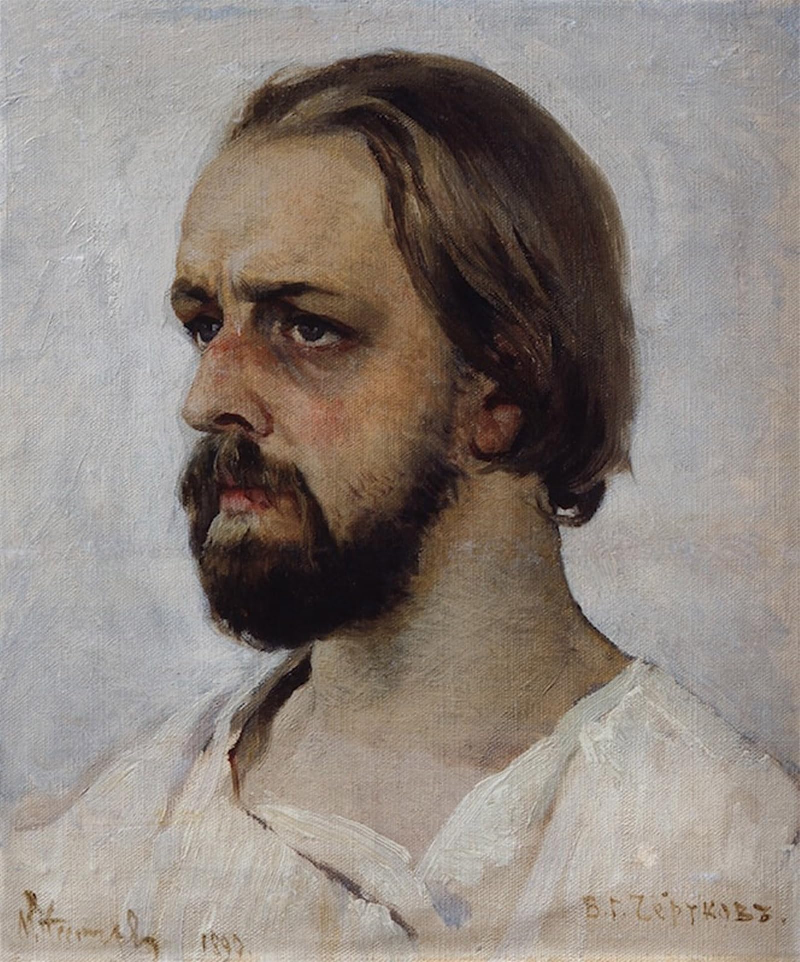 RZHRHJES Vintage Wall Art Picture on Canvas Wall Art Poster Portrait of Vladimir Chertkov by Mikhail Nesterov Canvas Poster for Home Decor 60x90cm
