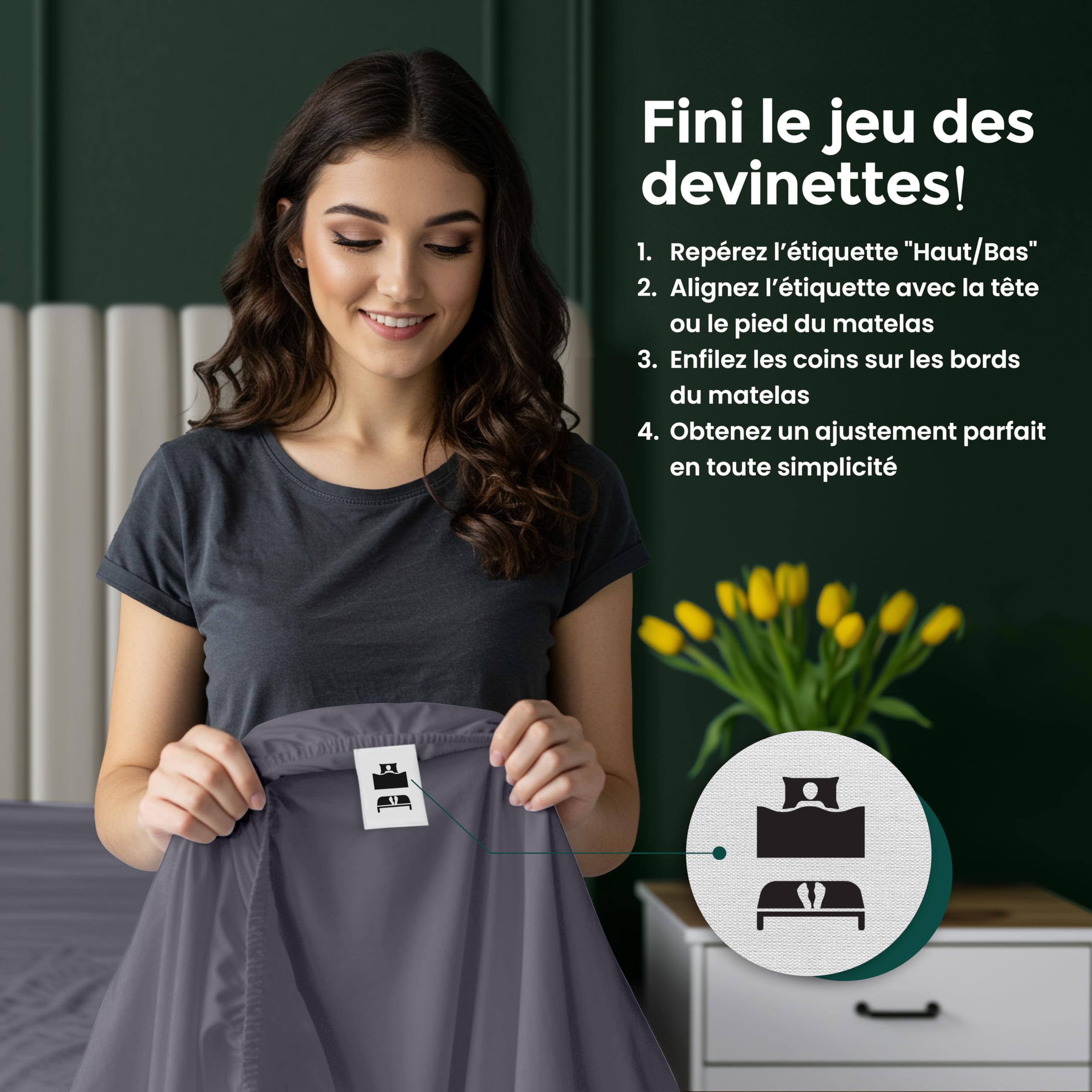 Utopia Bedding Drap Housse - Gris, 180 x 200 cm - Coupes de 30 cm pour Matelas épais - Certifié Oeko-Tex - Polyester Microfibre brossée