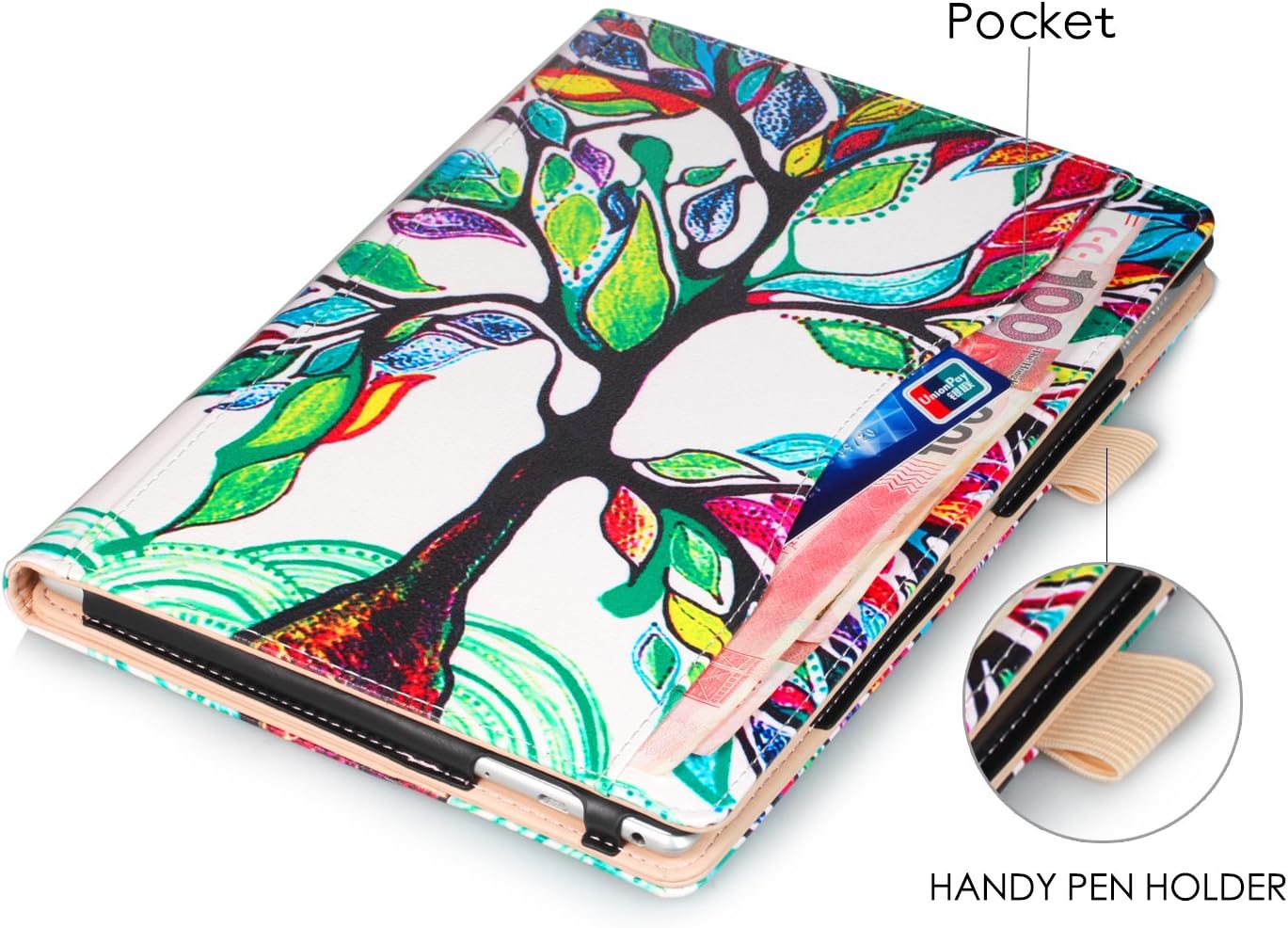 XBE Multifunctional Case for Lenovo Tab4 10 / Tab4 10 Plus / E10 X104 with Multiple Viewing Angles Built-in Hand holder , Lucky Tree