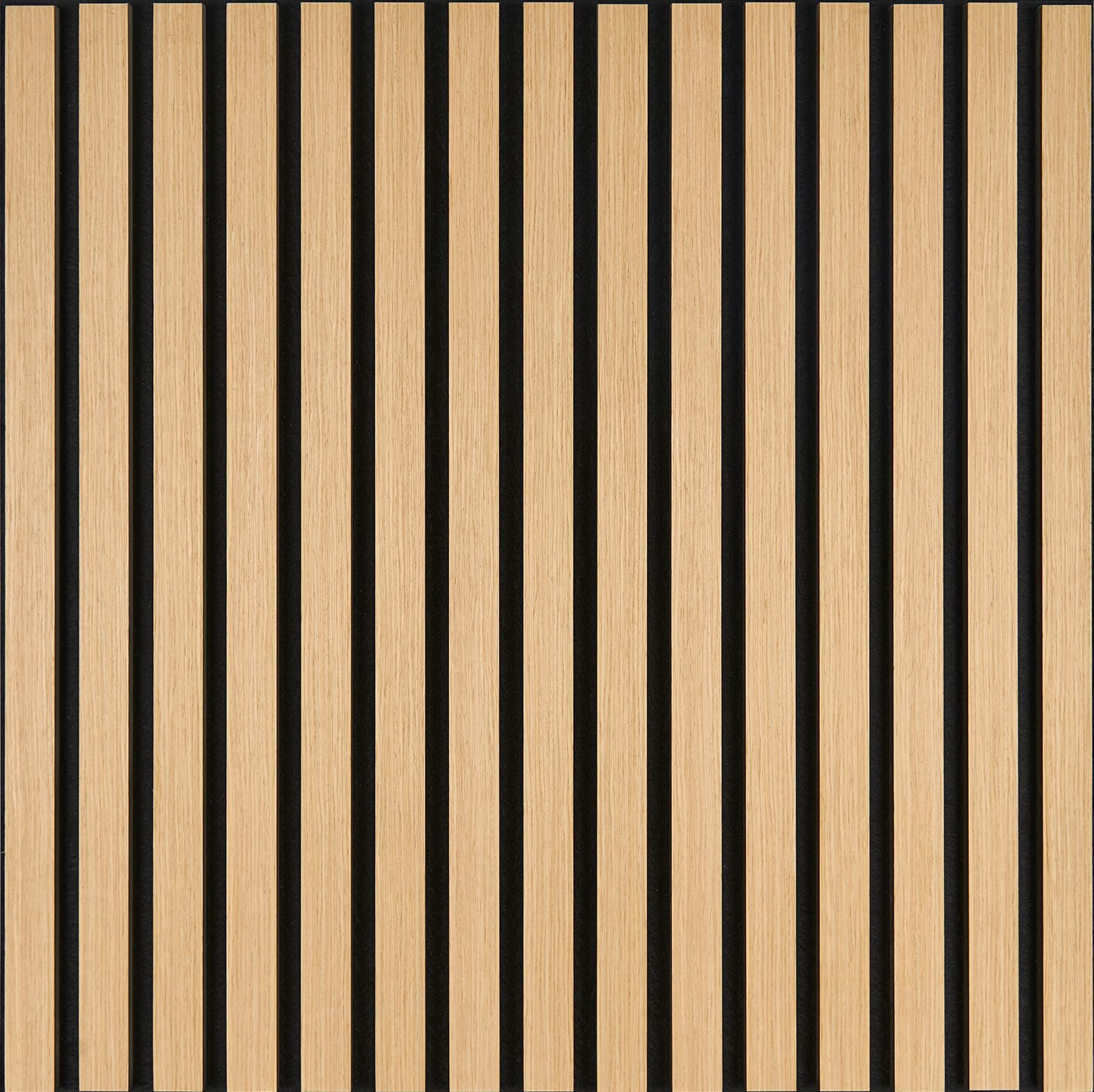 Fuse Natural Oak Acoustic Wooden Slatted Wall Panel In 60Cm X 60Cm