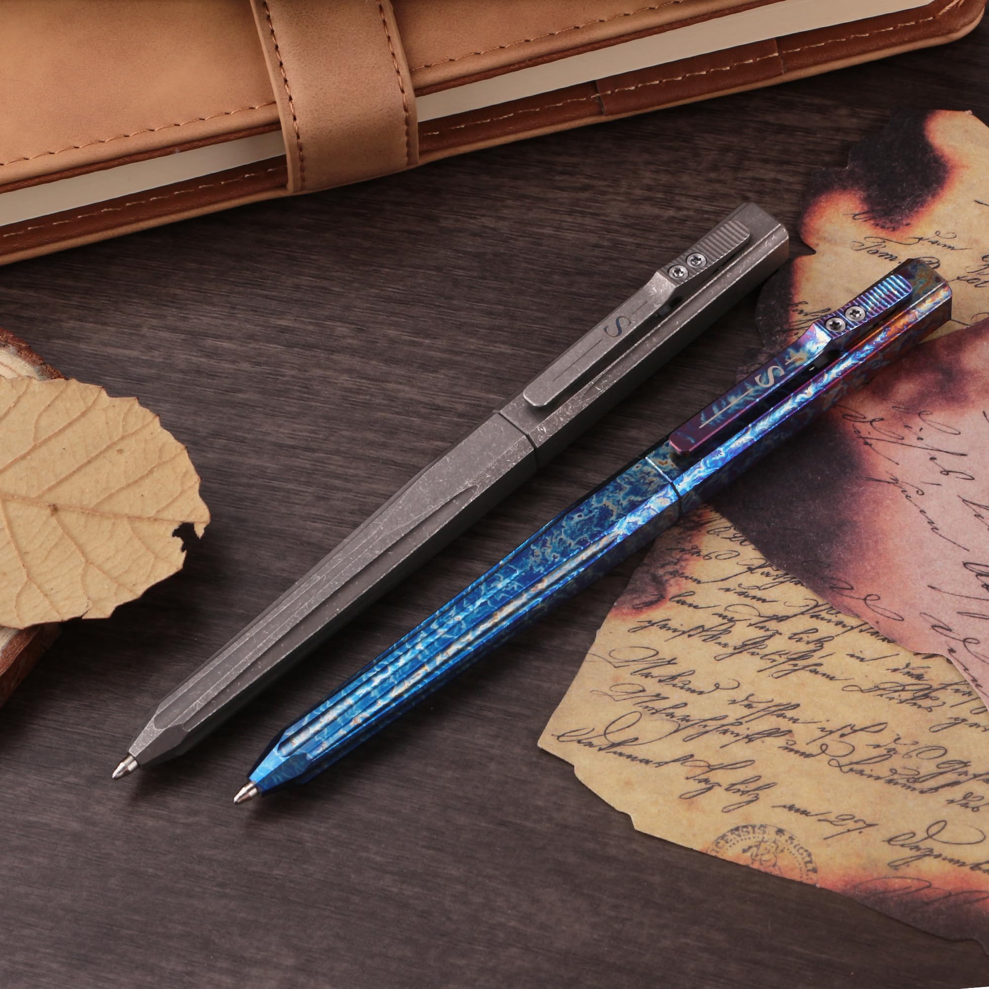 SMOOTHERPRO Penna a Sfera in Titanio Compatibile con Ricariche Parker | Colore Multicolore, Scrittura Fluida, Tratto Preciso, Leggera, Resistente, per Ufficio, Scuola, Attività Commerciale