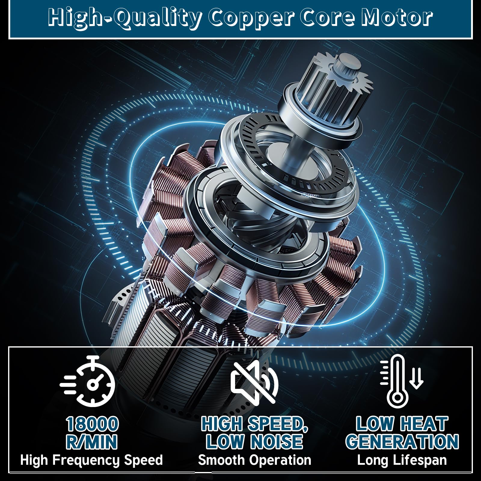 Strumento Multifunzione a Batteria Compatibile con Makita da 18V, 0-18.000 giri/min, Utensile per Levigatura e Incisione Velocità Variabile, per Levigatura, Incisione e Lucidatura(Senza Batteria)