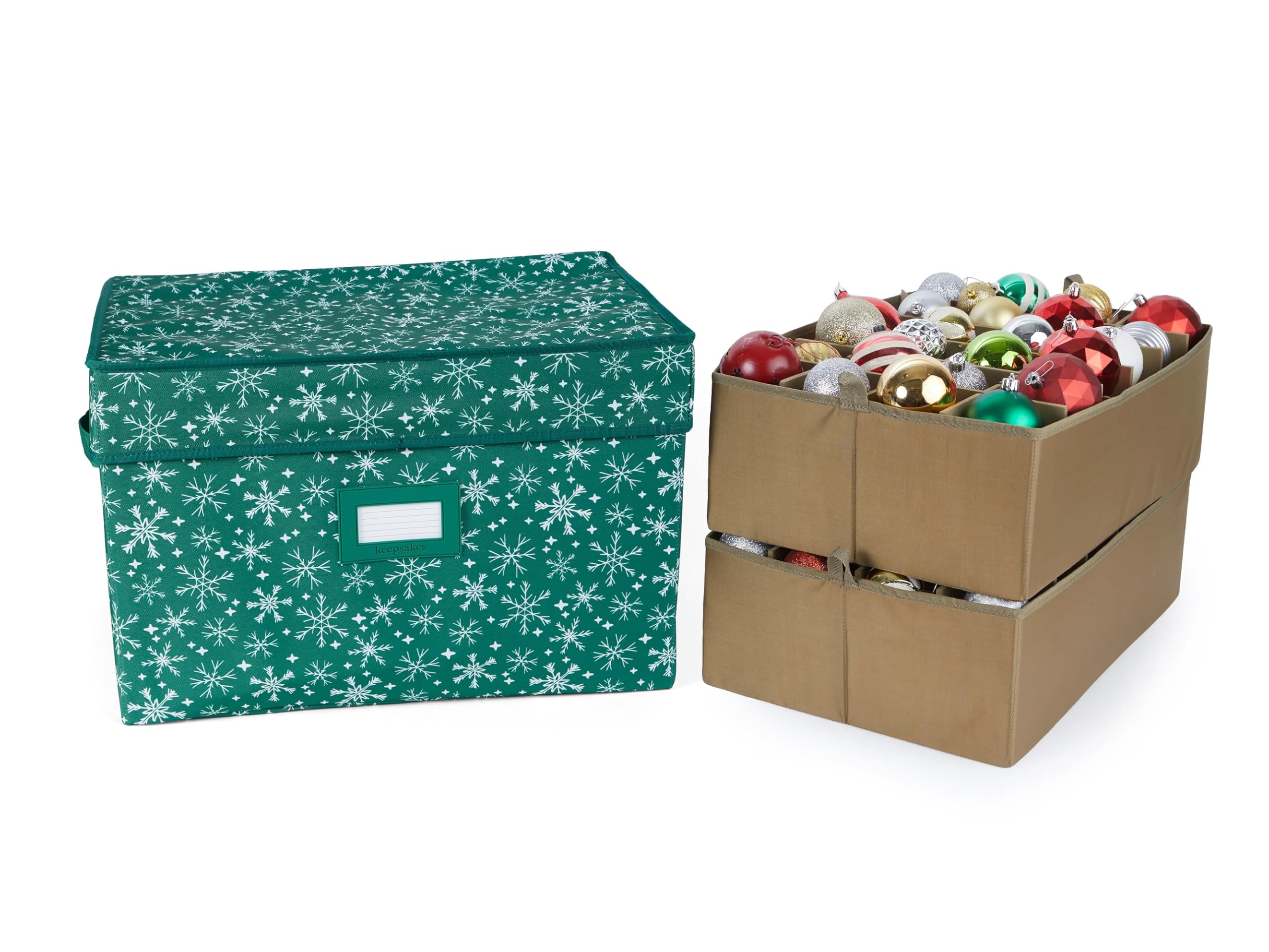 Covermates Adjustable Ornament Storage Box, 19.25" W x 13" D x 12.5" H