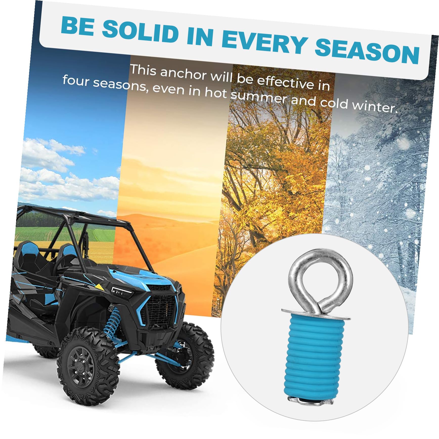 Ancoraggi Letto Utv e Facile Utilizzo Set 6 Pezzi in Ferro e Gomma Alta Capacità di Carico e Ganci Ancoraggio Atv per Accessori Fuoristrada