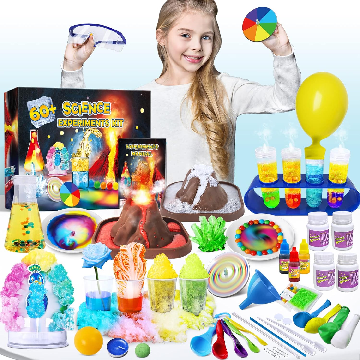 UNGLINGA 60+ Science Experiment Kits for Kids Boys Girls Toys Gifts, Science Lab STEM Activities