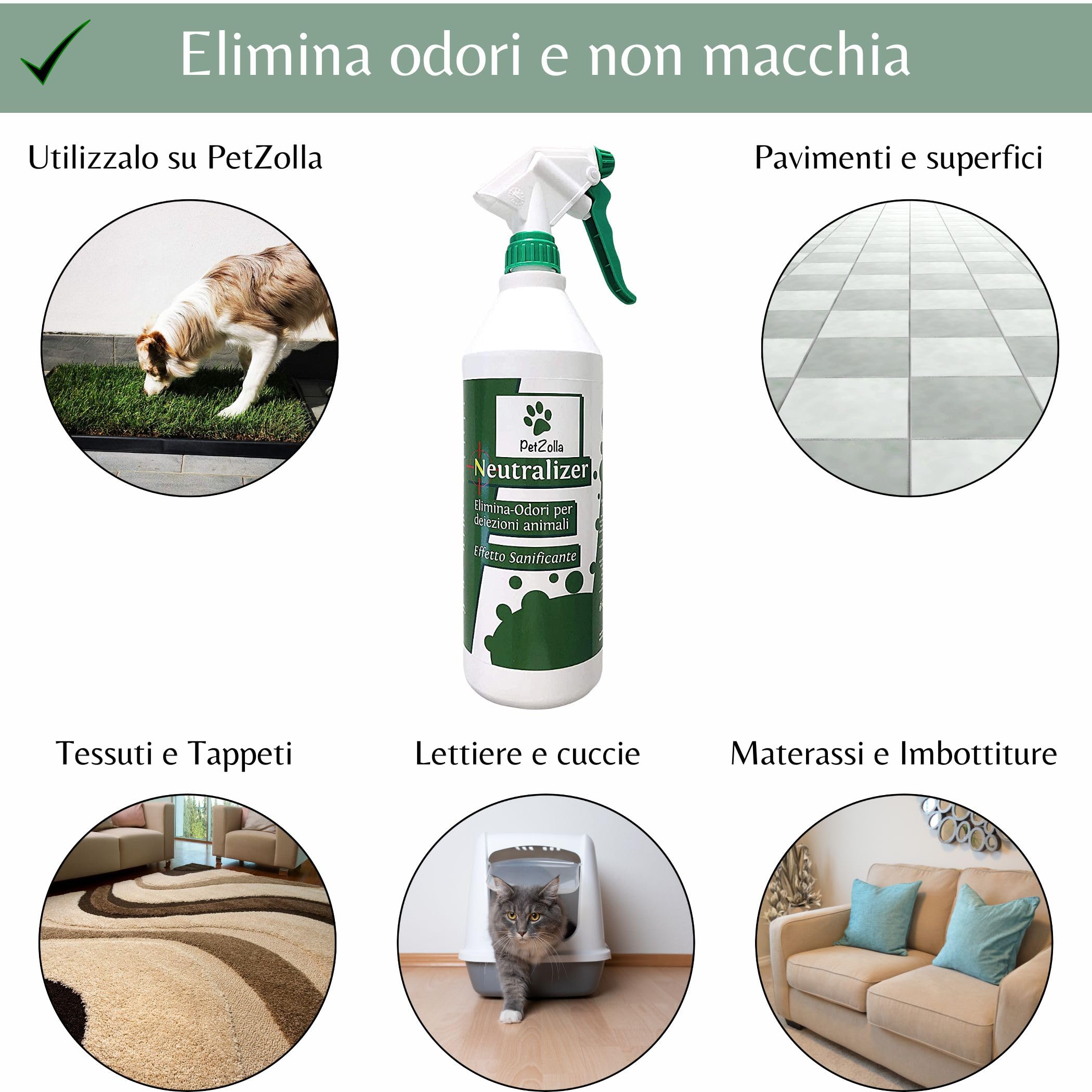 Kit Neutralizer Attrattivo - Spray Neutralizer 1lt + Spray Attrattivo Naturale 500ml, Elimina Odori E Attrattivo Per Cani E Gatti, Favorisce L'addestramento, Ideale Per Lettiere E Superfici