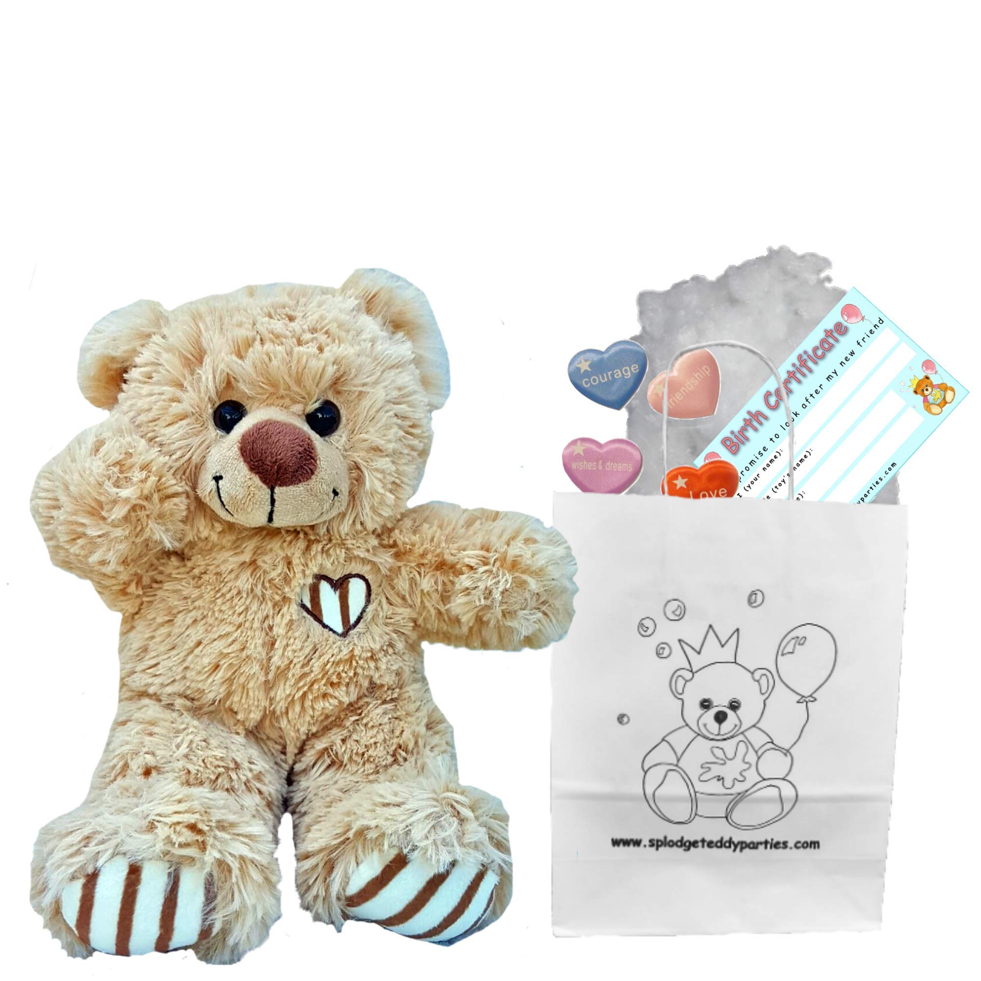 Brown Cuddles Bear Soft Plush Toy - 10 inch / 25cm - Build your own Teddy Bear Kit