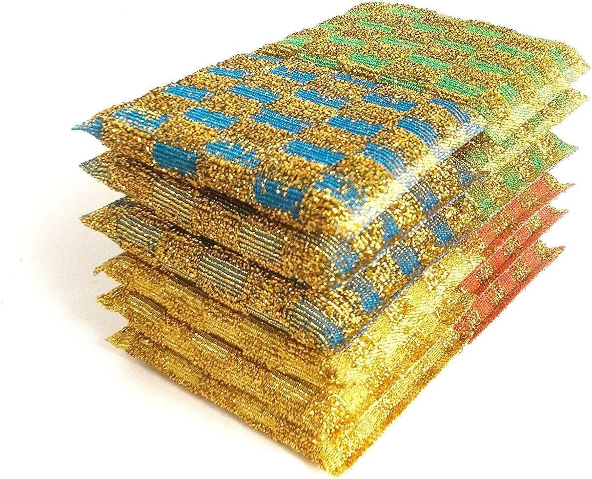 NiceGo Dish Wash Sponge, Multi-Use Heavy Duty Scrub for Dishwashing, Kitchen Sponge for Hard Surface Tools (Pack of 12) (Yellow+Blue+Green+Red)