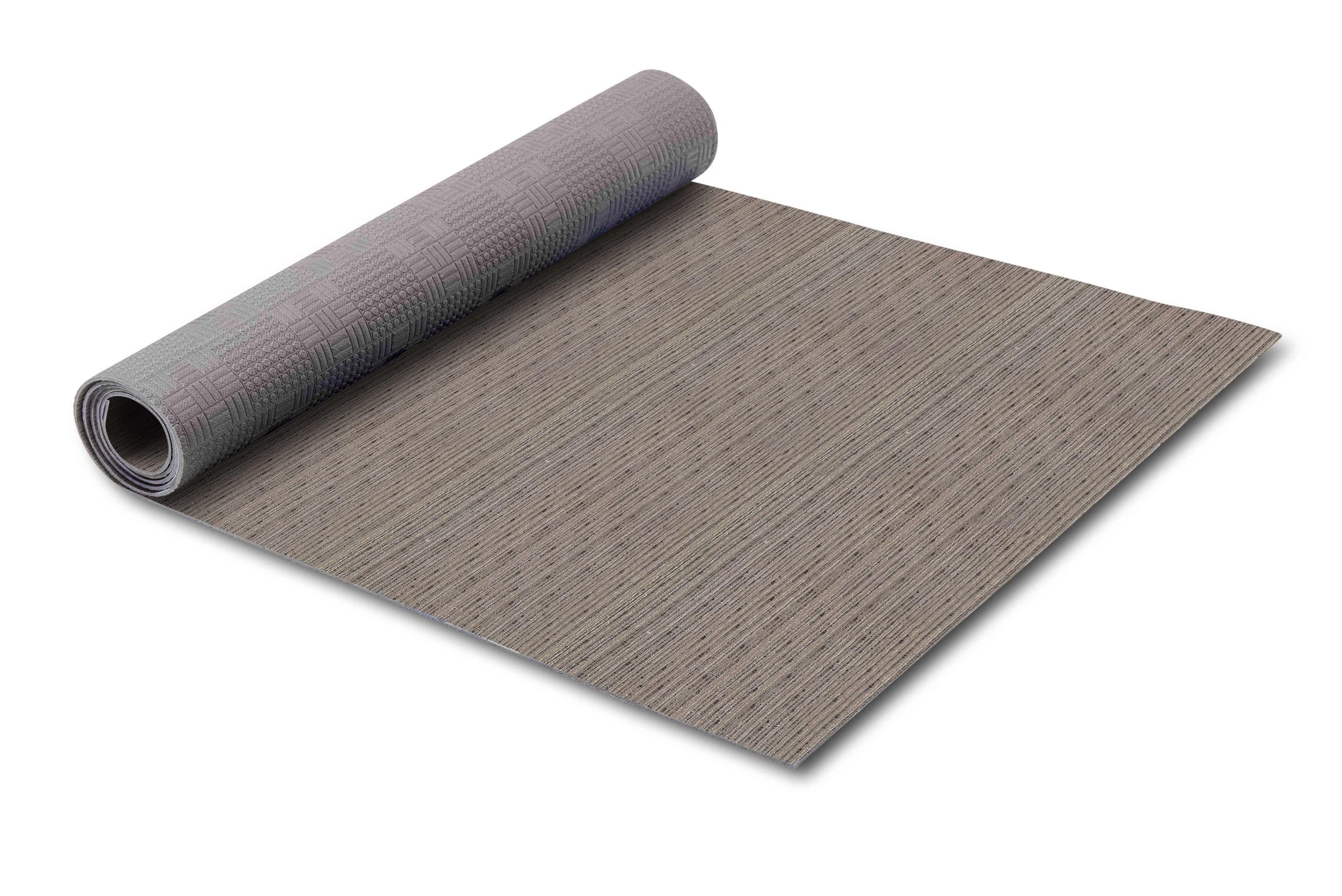 HomeLife Alfombra de cocina antideslizante y lavable, de vinilo, 52 x 400 cm, fabricada en Italia, alfombra antimanchas, de PVC, para interiores y exteriores, de color pardo melange, alfombras largas