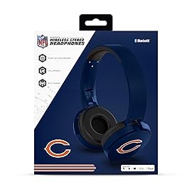 NFL Chicago Bears Wireless Bluetooth Headphones, Team Color