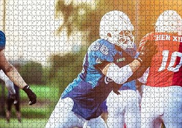Cakatablo Amerikada Ragbi Rekabeti 1000 Par a Puzzle Yapboz MDF Ah ap
