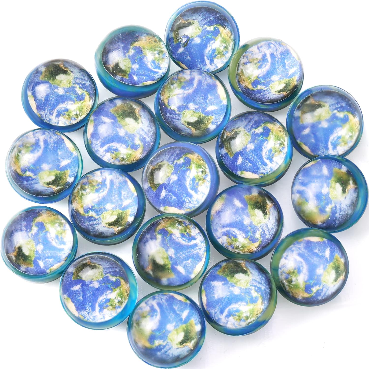 Pllieay 24pcs Earth Bouncy Balls for Kids, Earth Party