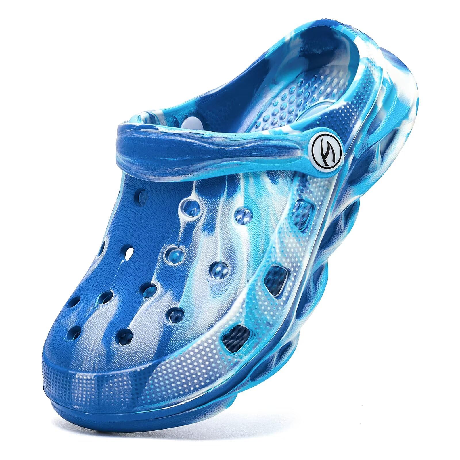 WOUEOI Kid's Tie Dye Clogs Garden Shoes Cartoon Slides Toddler Sandals Beach Slipper Girls Boys