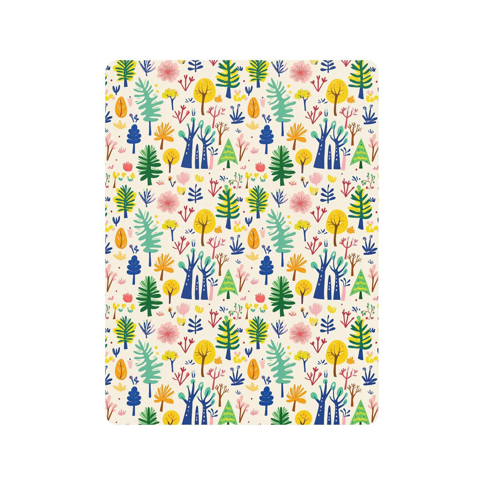 Juego de sábanas de algodón para cuna de bebé, de muselina ultrasuave, diseño de árboles coloridos de dibujos animados, 1 unidad