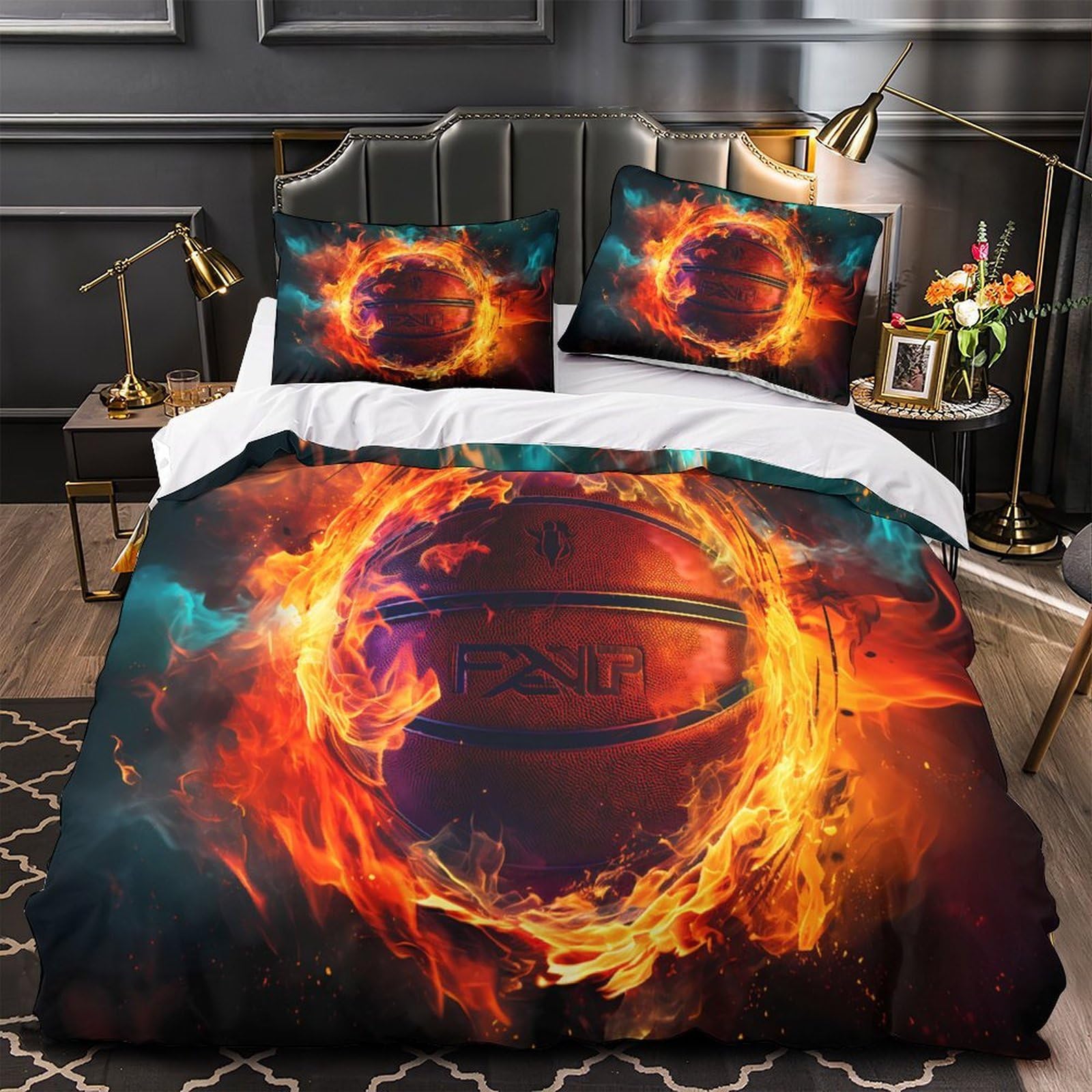 Housse de couette basket-ball idée cadeau idéale pour lit simple ado