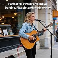 Vista 7 de Elebase Cable de Instrumento TRS de 1/4 Pulgada 20 Pies Paquete de 2, Cable de Audio Estéreo de Conexión de 6.35mm Macho Recto, Línea Equilibrada