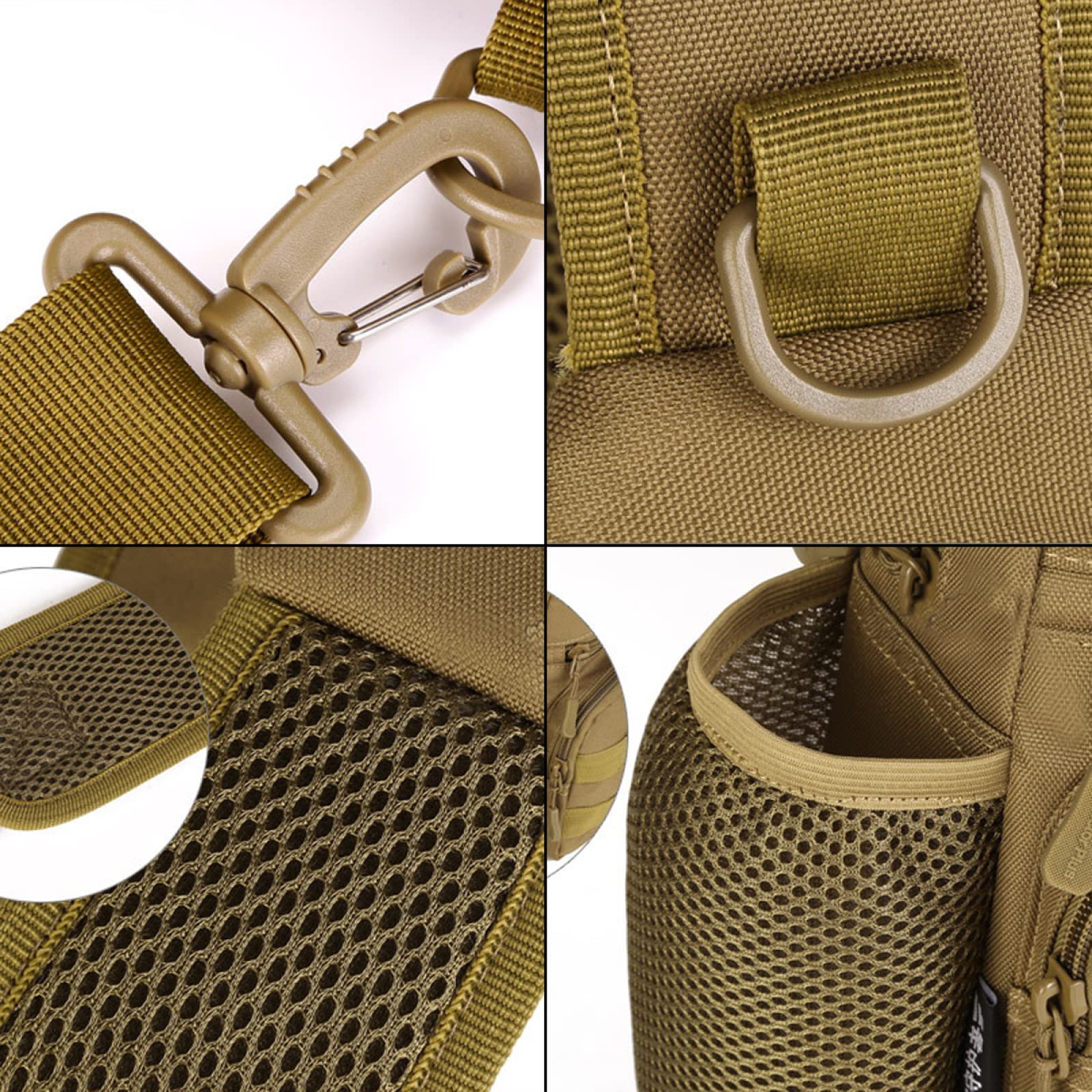 REEBOW GEAR Borsa da Petto Militare Tattica Molle Borsa a Tracolla con Tracolla a Tracolla con Porta Bottiglia d'Acqua,CPcamouflage