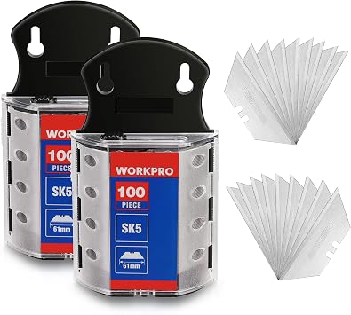 WORKPRO 200-Pack Utility Knife Blades with Dispenser