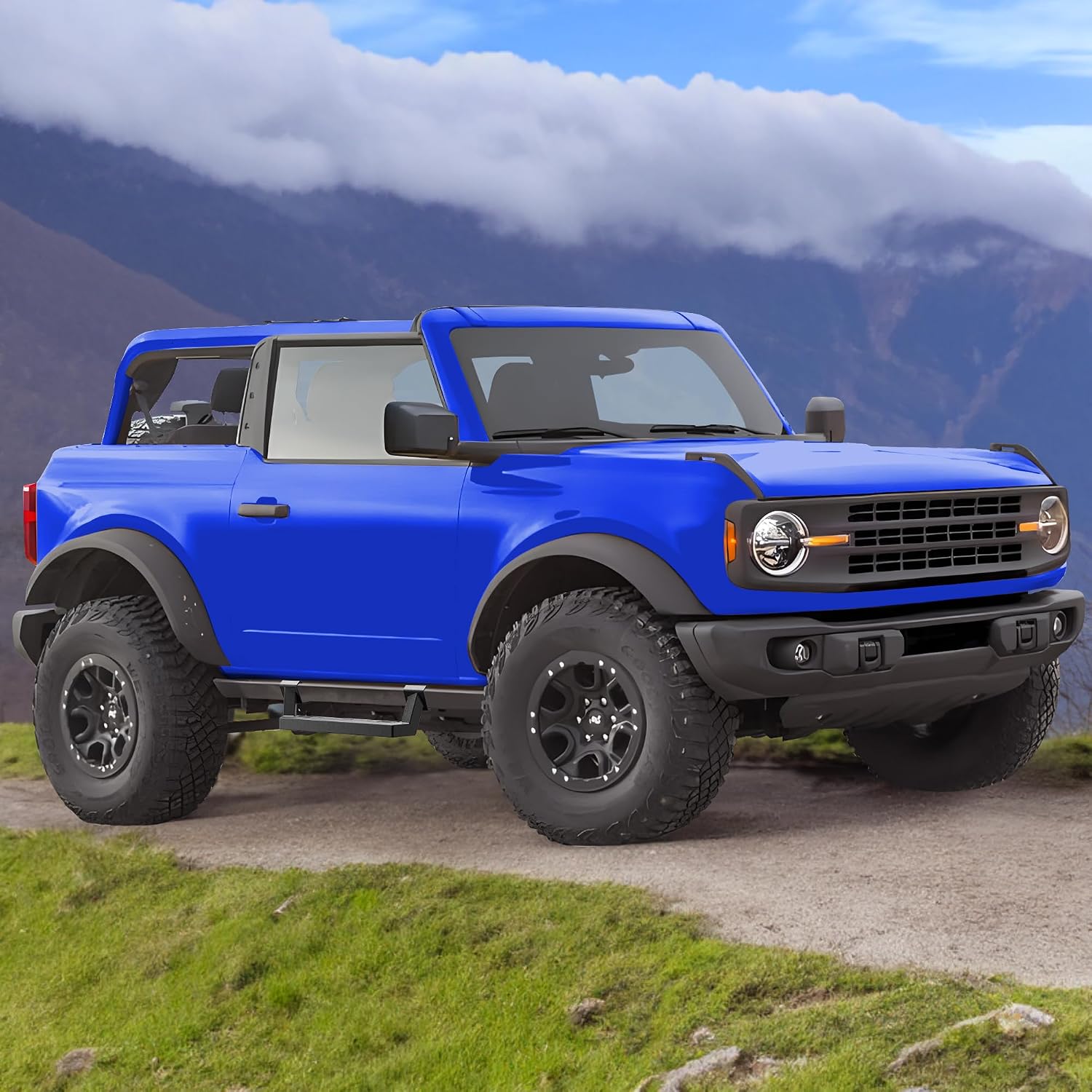 Running Boards for Bronco Heavy-Duty Side Steps Bar Compatiable with Ford Bronco 2021 2022 20223 2024 with Original Rock Rails for 2-Door Version (2 Packs/1 Pair)