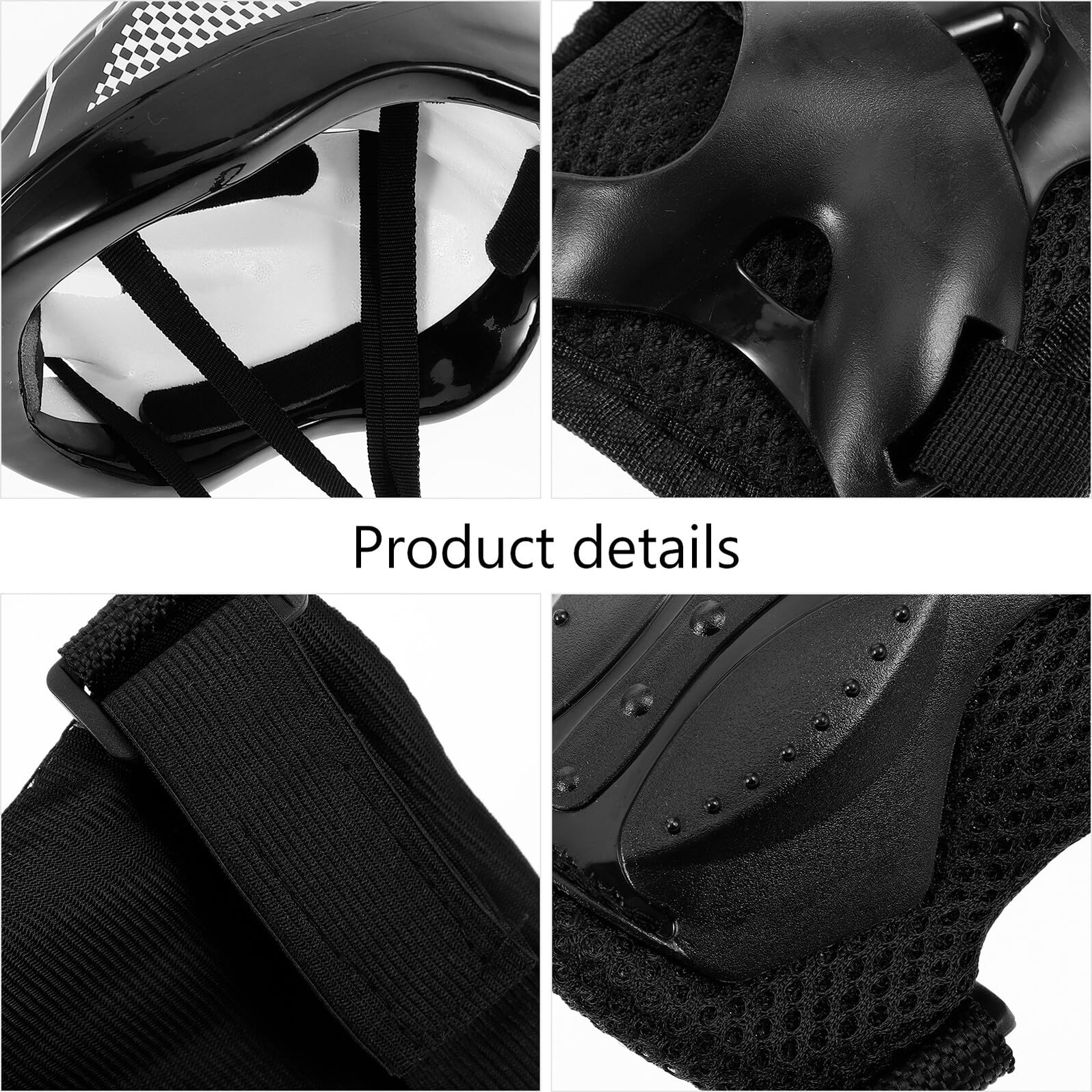 Kit Protection Adulte pour Skateboard Trottinette, Casque, Coudières | Plastique Coton, Pratique Confortable, 1 Paire, 1 Casque, Design, Hommes, Sport, Activités de Plein Air