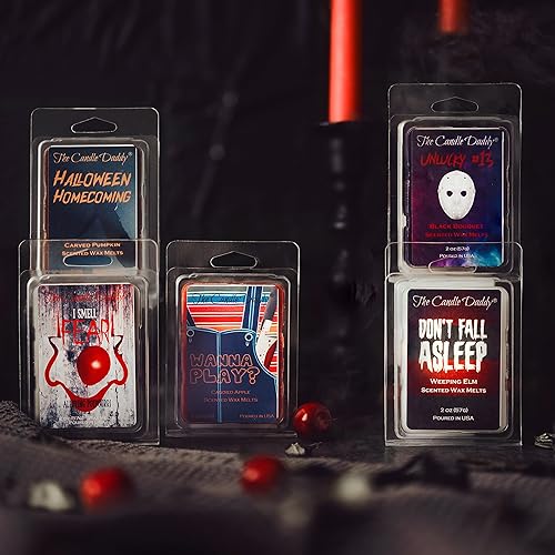 Miniatura 2 de The Candle Daddy Película de terror de Halloween, paquete de 5 – 5 cera increíblemente espeluznante derretida – 30 cubos en total – 10 onzas en