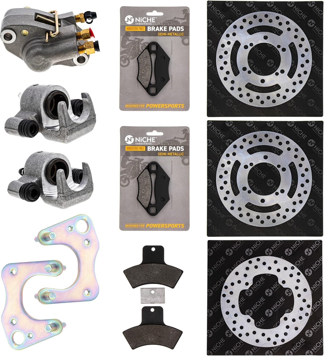 NICHE Brake Rotor Caliper Pad Kit for Polaris Sportsman 335
