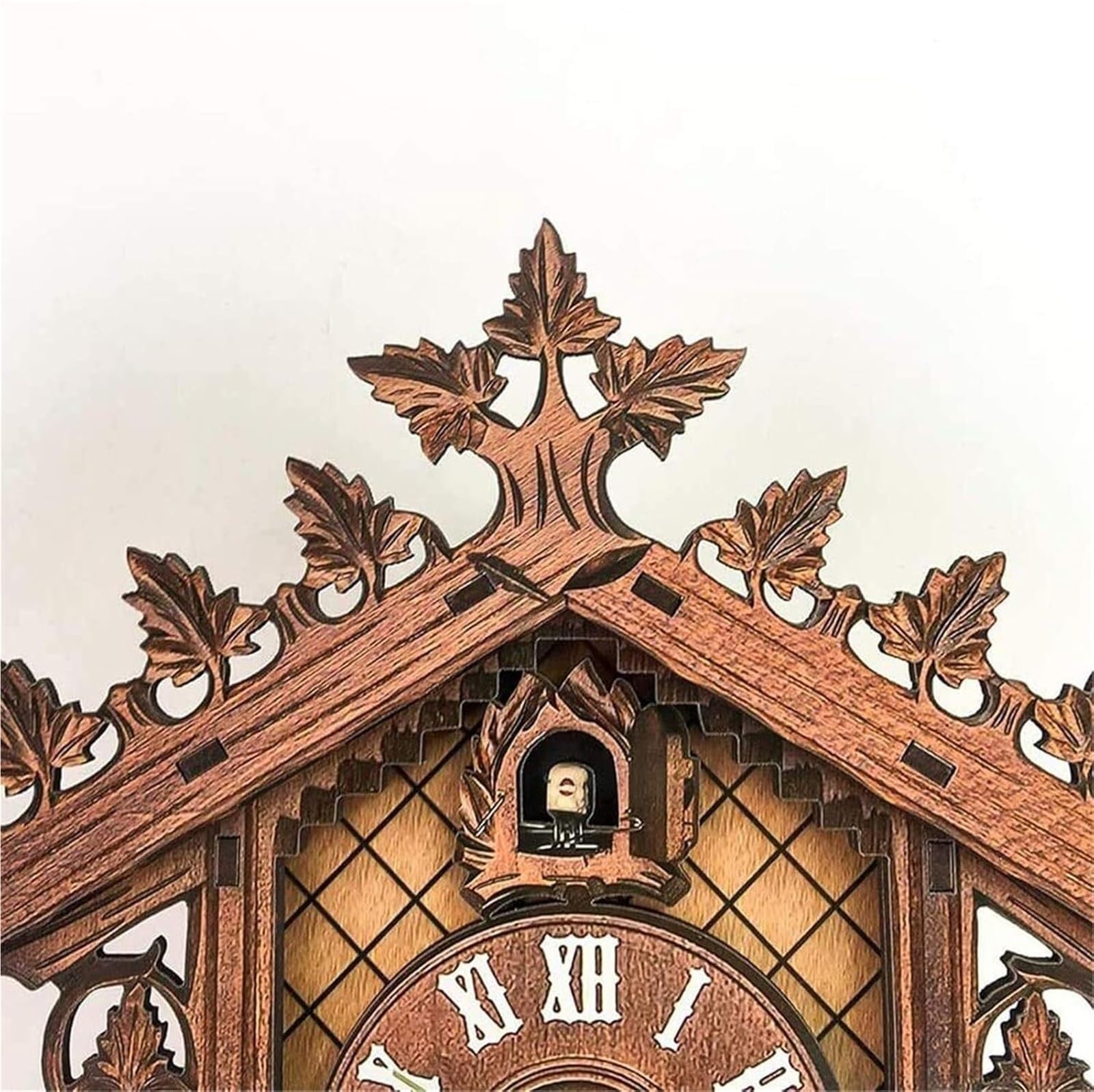 Reloj de cuco de bosque negro, reloj de pared mecánico de madera para decoración del hogar o restaurante, diseño tradicional, funcionamiento sin pilas
