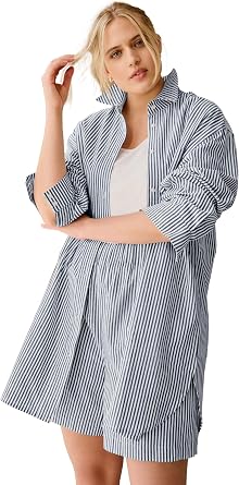 ellos Oversized Linen-Blend Boyfriend Shirt
