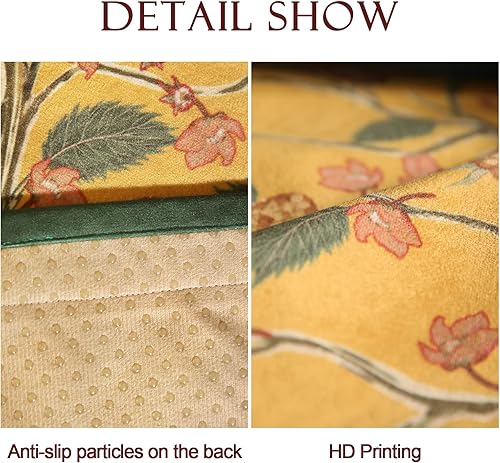 Miniatura 7 de patdrea Funda de sofá de diseño, fundas de terciopelo amarillo floral para banco de cama seccional, fundas de banco de cama de lujo, funda para