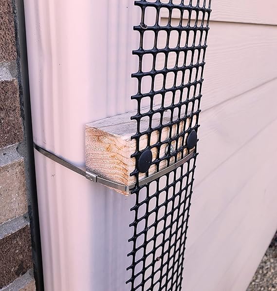 Downspout Trellis (2 Trellises) 108 in. Tall Vinyl Lattice Downspout Trellis for up to 9 feet