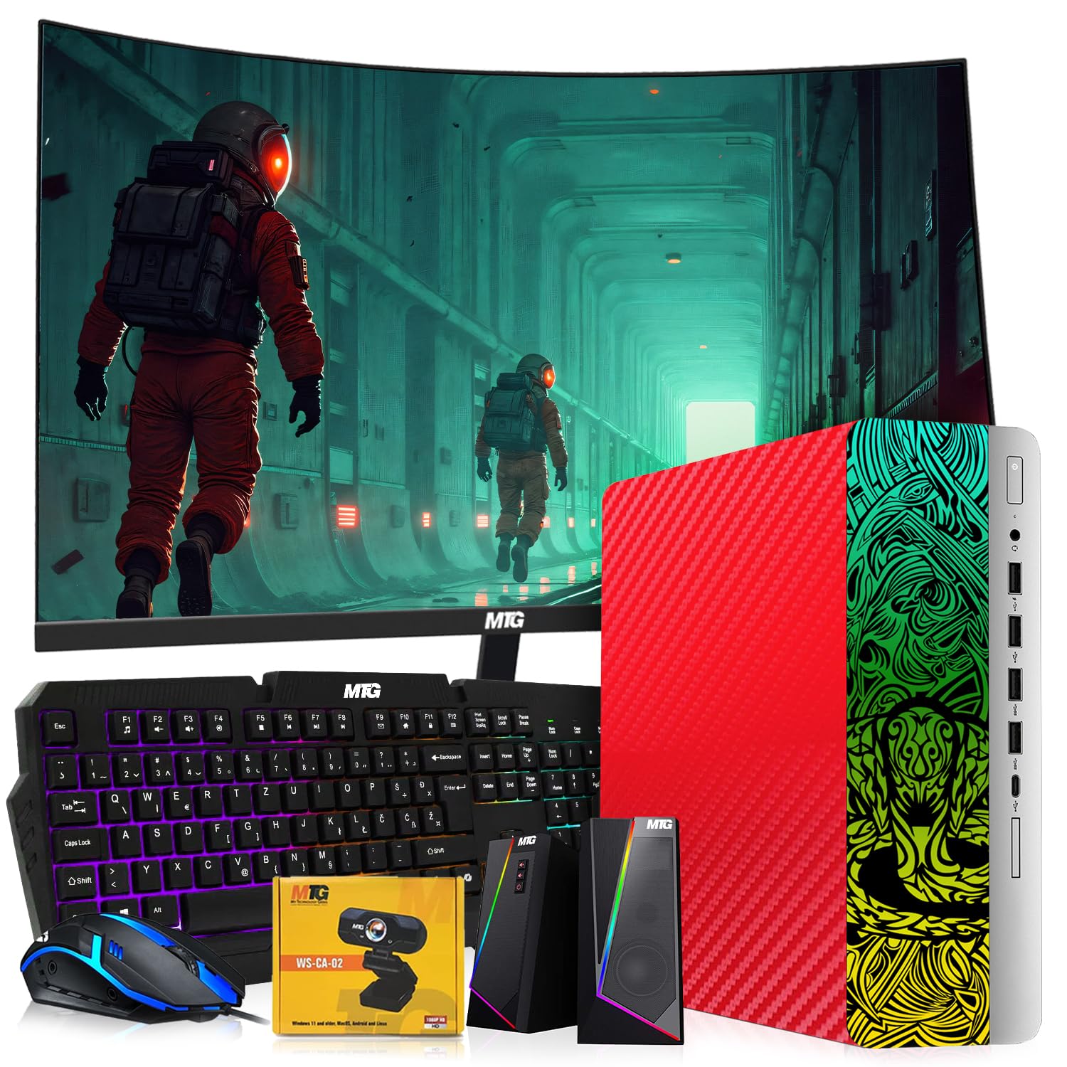 Amazon.com: TechMagnet HP Carbon Red Cobra Edition RGB Gaming