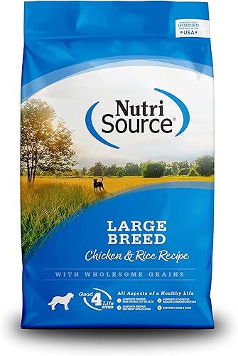 Miniatura 1 de NutriSource Alimento seco para perros adultos para razas grandes, pollo y arroz, 26 libras