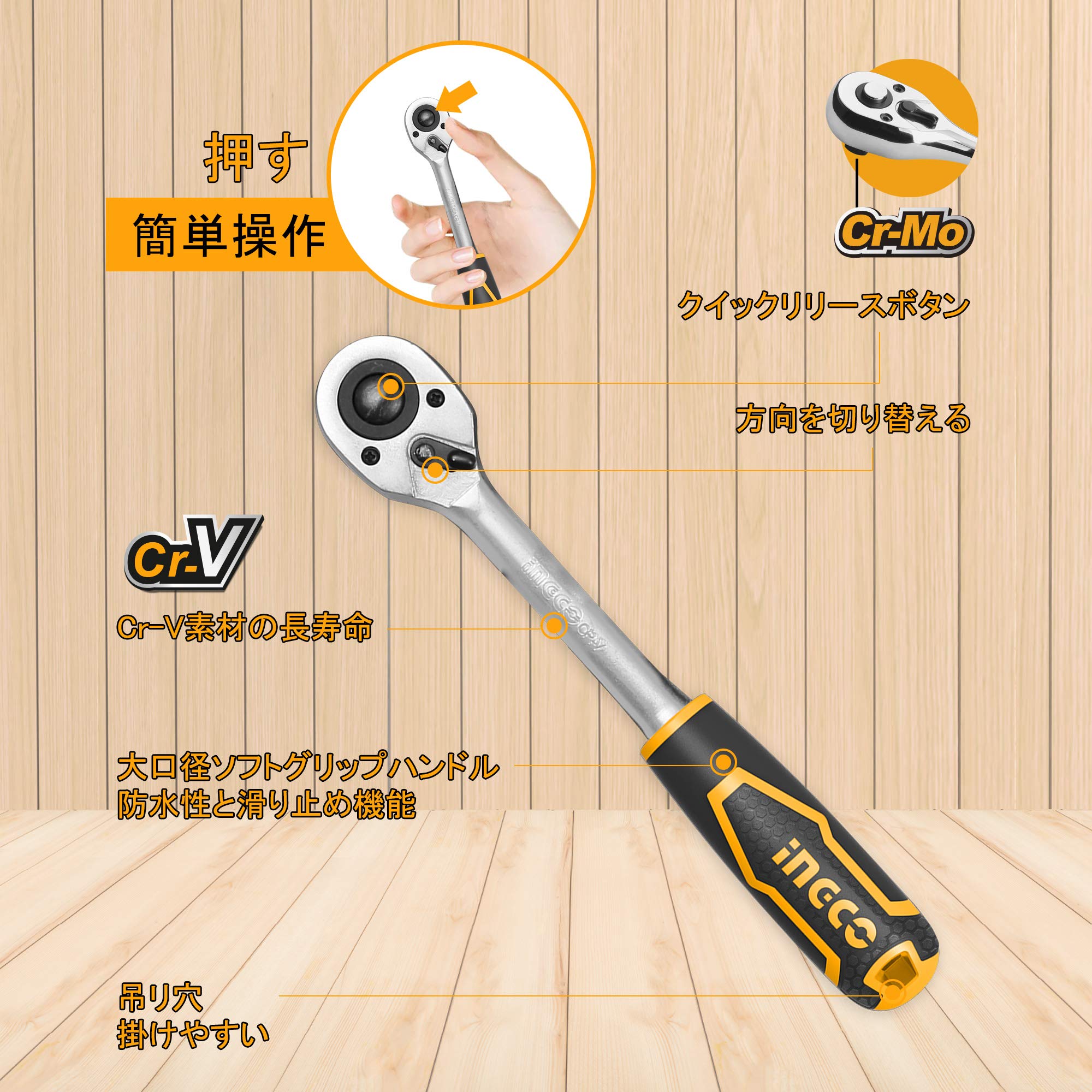 インコ？ラチェットセット12.7mm Amazon | INGCO 1/2