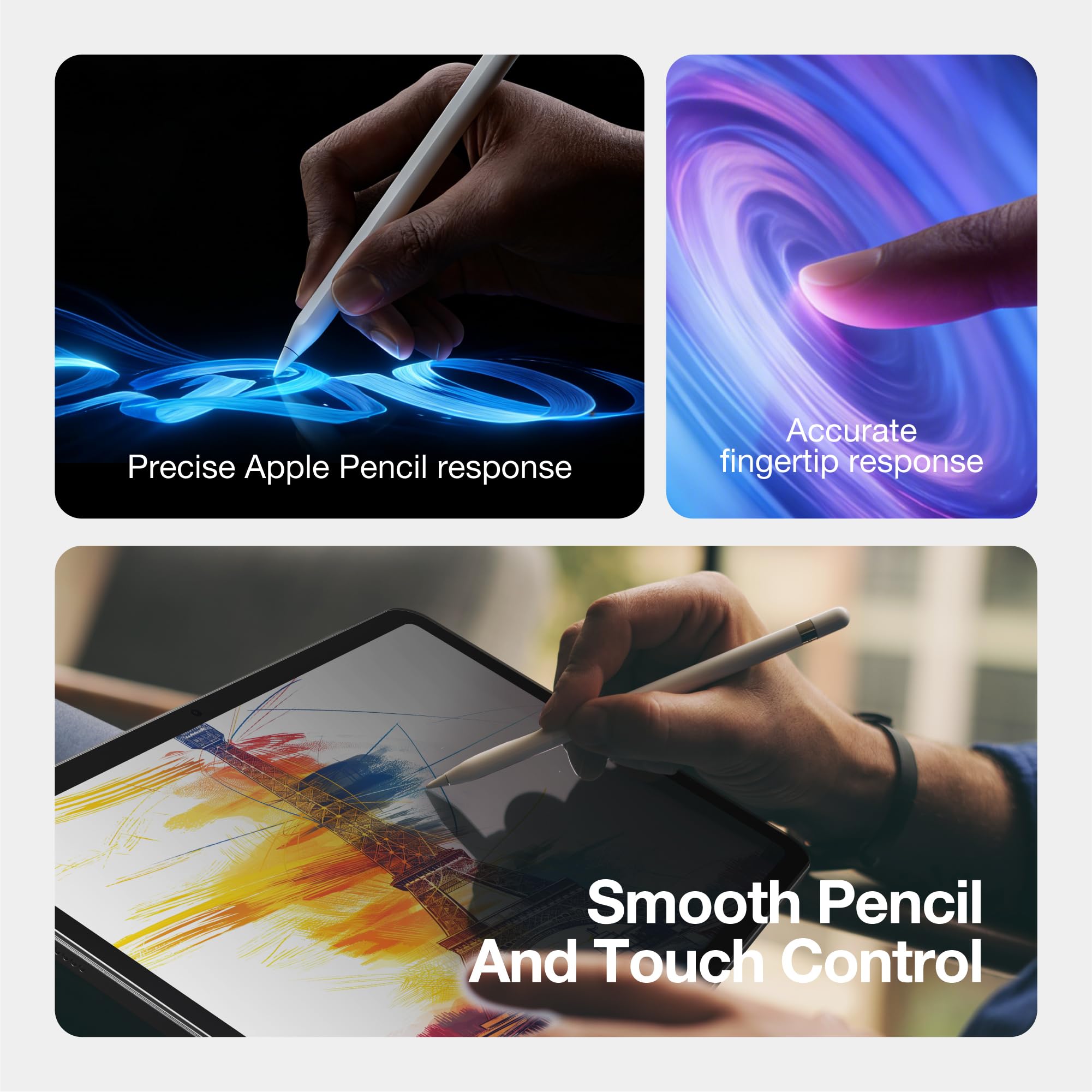 AMAZINGthing Displayschutzfolie für iPad Pro 11 Zoll M5/M4 [RADIX – Sichtschutzglas] Displayschutzfolie, Sichtschutz, 9H gehärtetes Glas, vollständige Abdeckung, hüllenfreundlich, wisch- und kratzfest