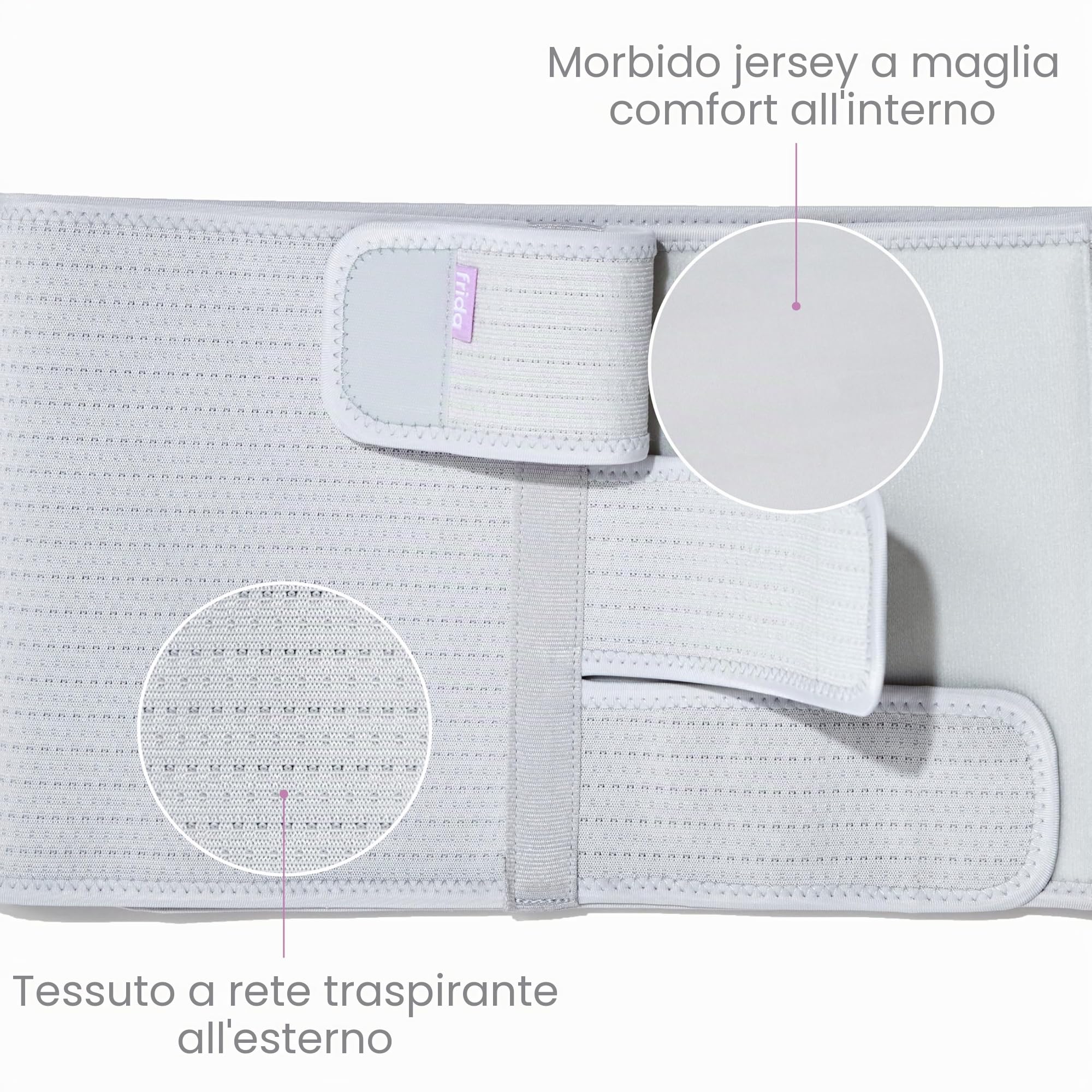 Frida Mom Binder: recupero post-partum, supporto addominale per il parto naturale e il recupero del taglio cesareo, fascia di compressione regolabile alta 23 cm