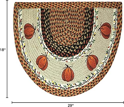 Miniatura 2 de EarthRugs - Alfombra de 18 x 29 pulgadas, naranja cosecha/marrón/crema