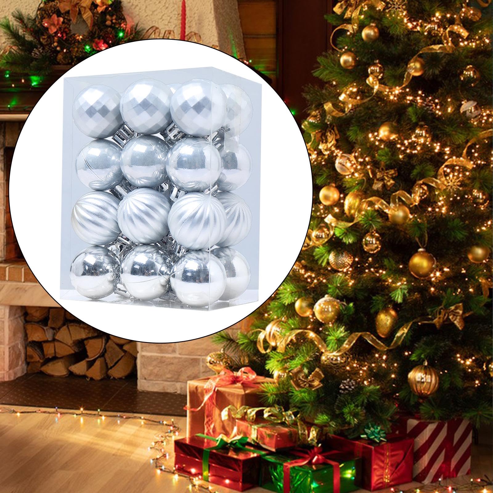 Amazon | Gxdqxxd クリスマスツリーの装飾用の24ピースホリデー