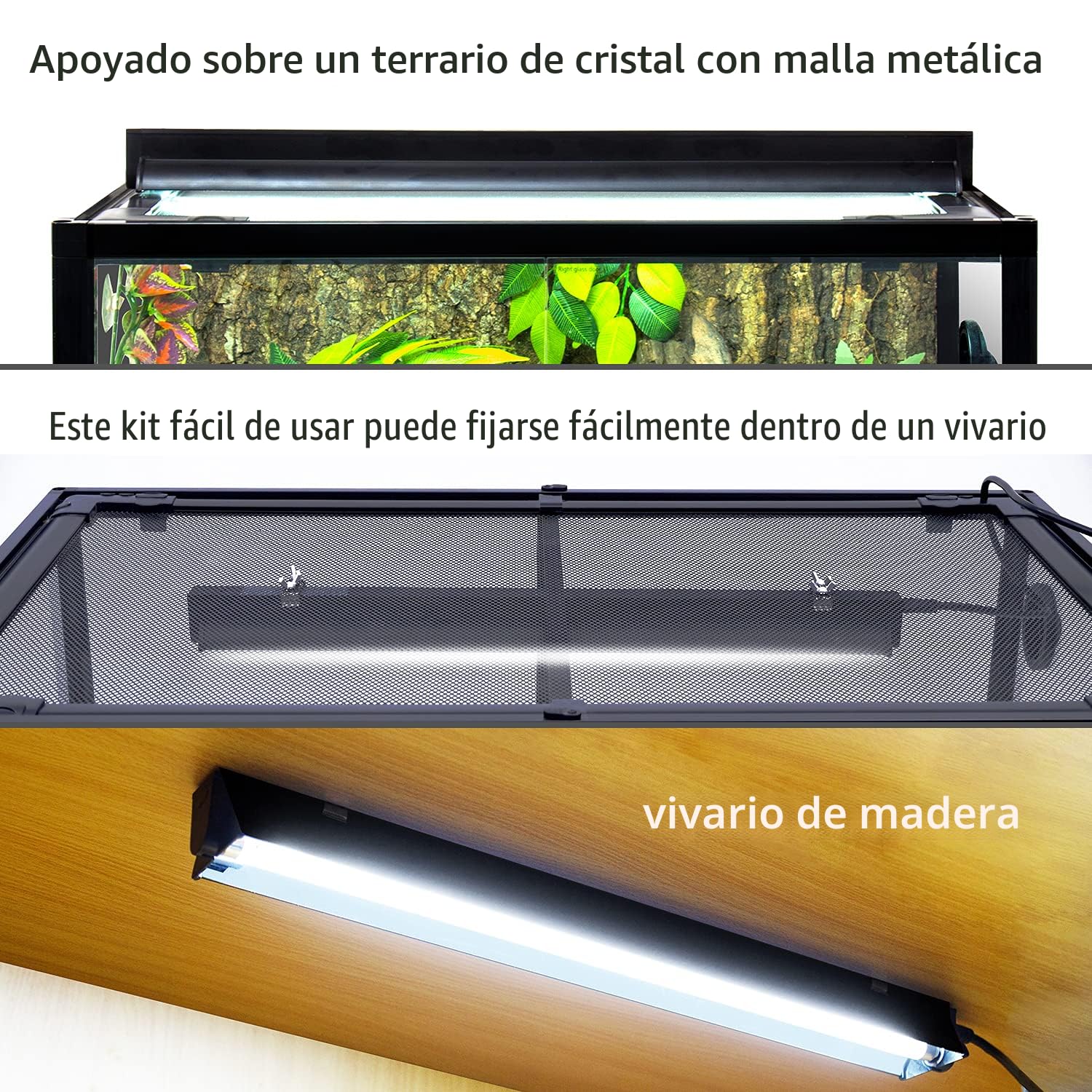 Amazon.com: REPTI ZOO Kit combinado de iluminación T5 HO UVB